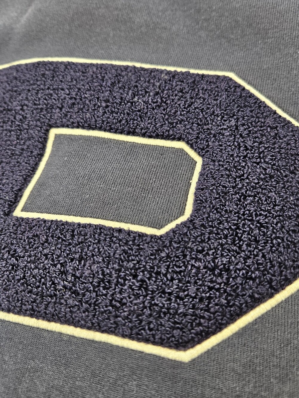 Polo Ralph Lauren Performance Navy Blue P Logo Double Knit Sweatshirt Sz Large - Picture 12 of 12